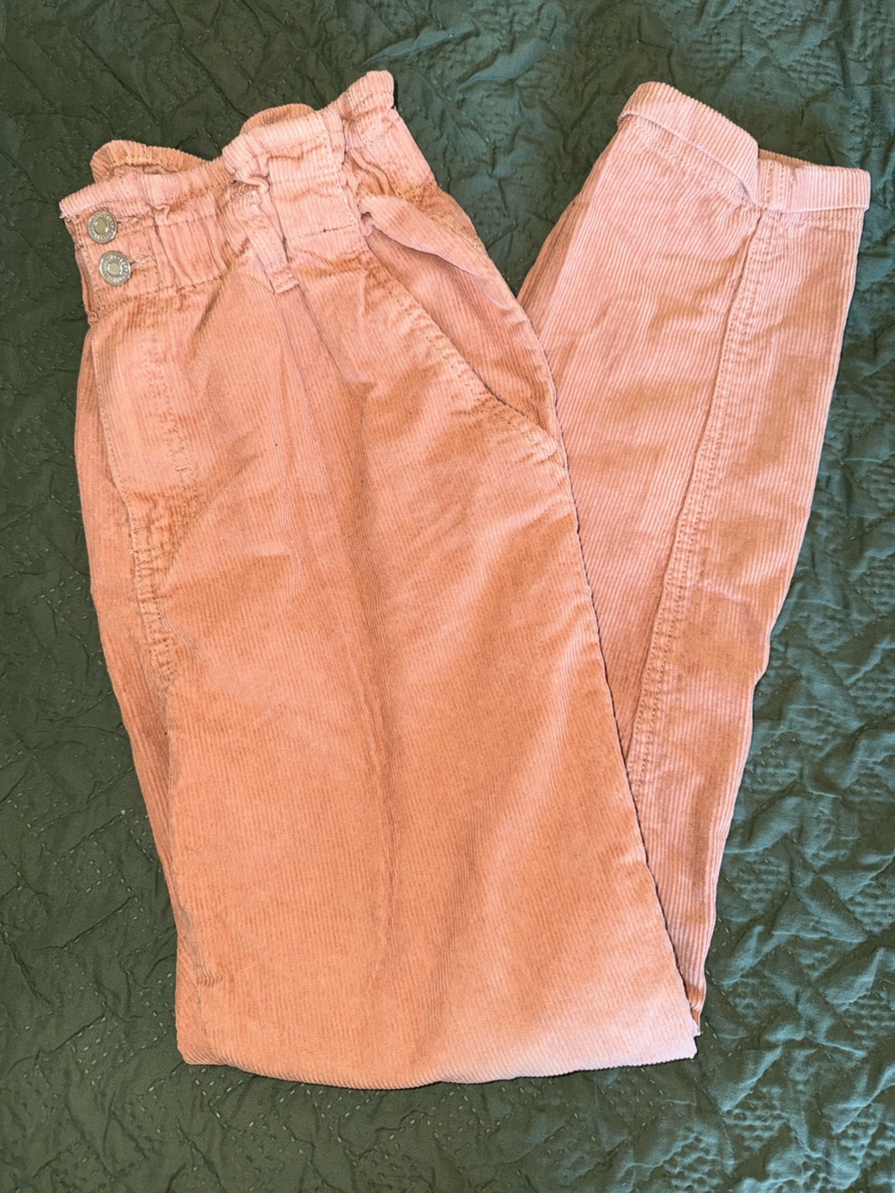 Terranova 100% Cotton High-Rise Orange Corduroy Trousers Size 29